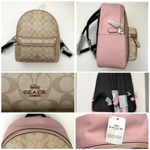 COACH pink backpack